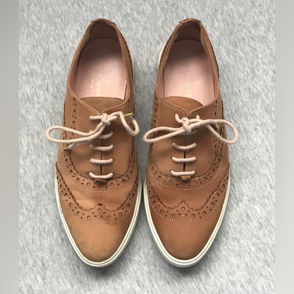 Kate Spade Womens New York Catlyn Oxford Leather Lace Up Shoes Size: US 7